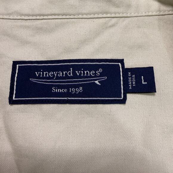 Vineyard Vines Men's Linen Blend Button Shirt Size L Classic Preppy Coastal - Picture 4 of 6